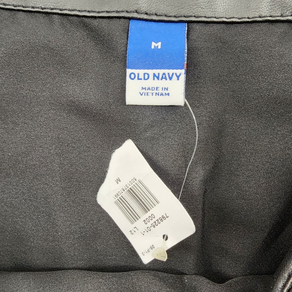 NWT Old Navy Black Faux Leather Wrap Mini Skirt Edgy Chic Womens Size M - Picture 5 of 5